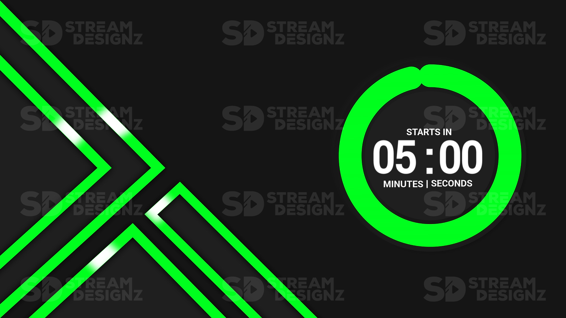 5 minute countdown timer green lantern thumbnail stream designz