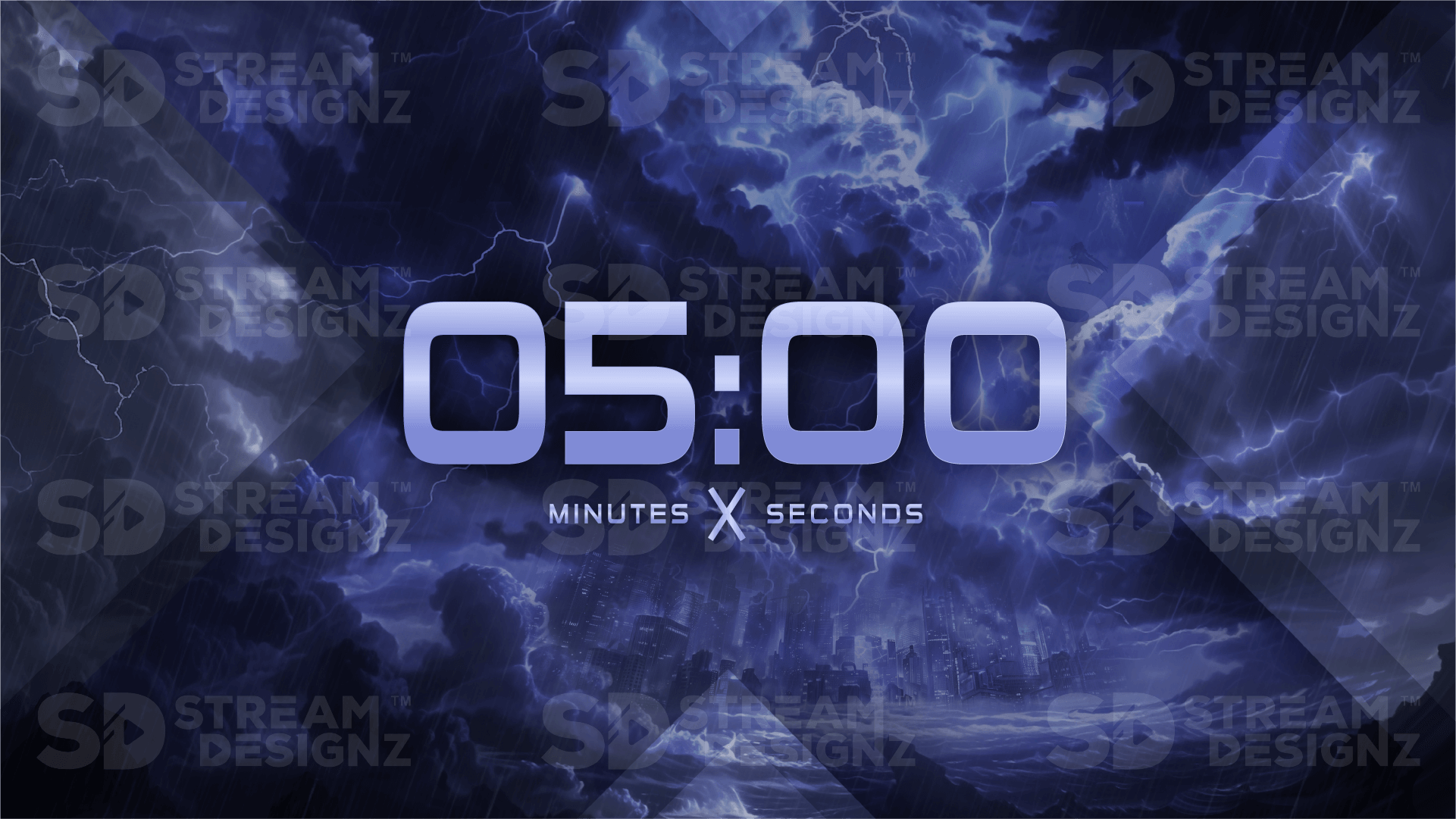 5 minute countdown timer thumbnail storm stream designz