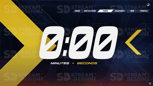 5 minute count up timer thumbnail defiance stream designz