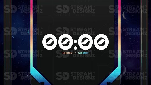 5 minute count up timer thumbnail galaxy stream designz