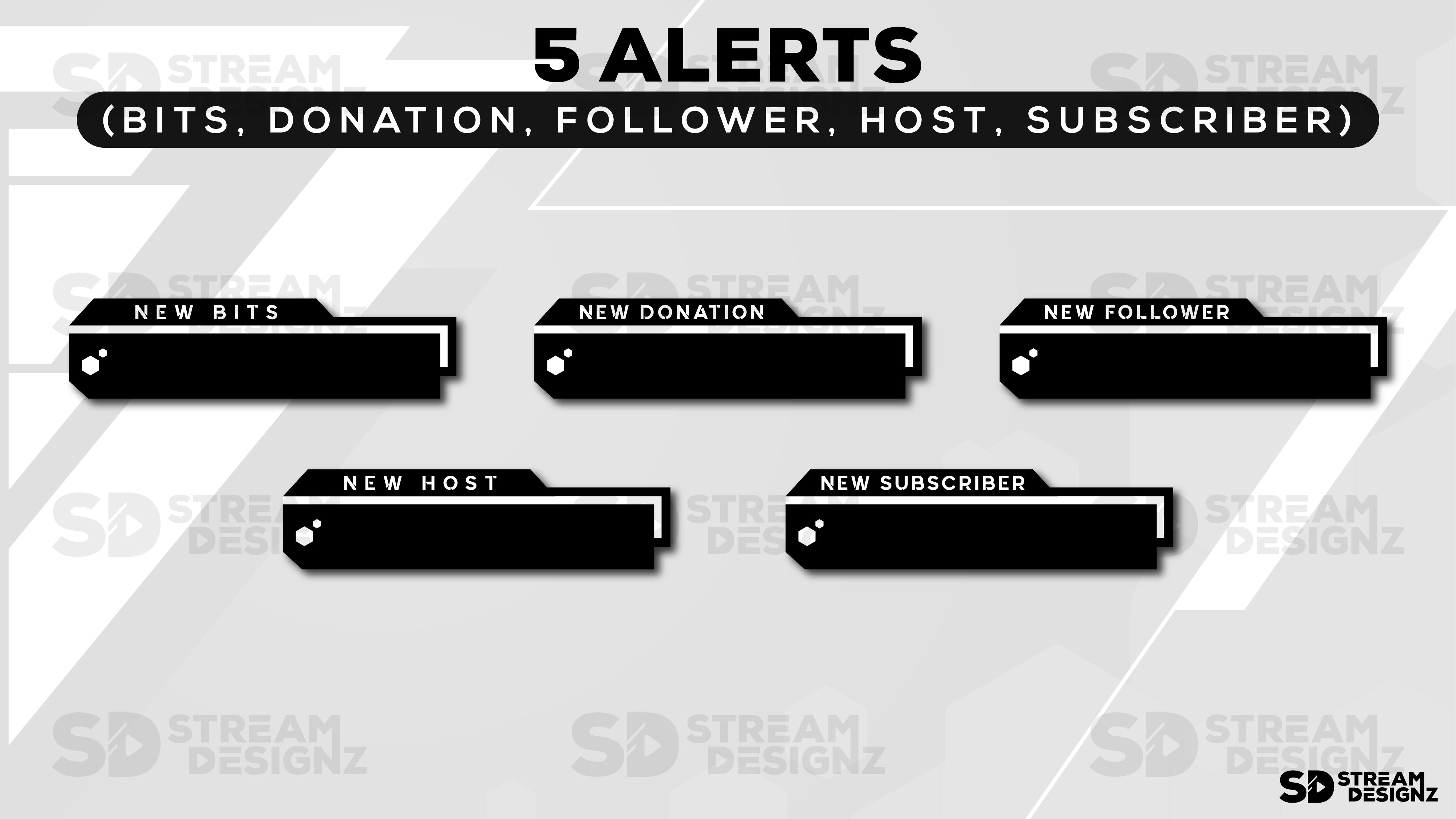 Animated Stream Overlay Package - "Onyx" - Stream Designz