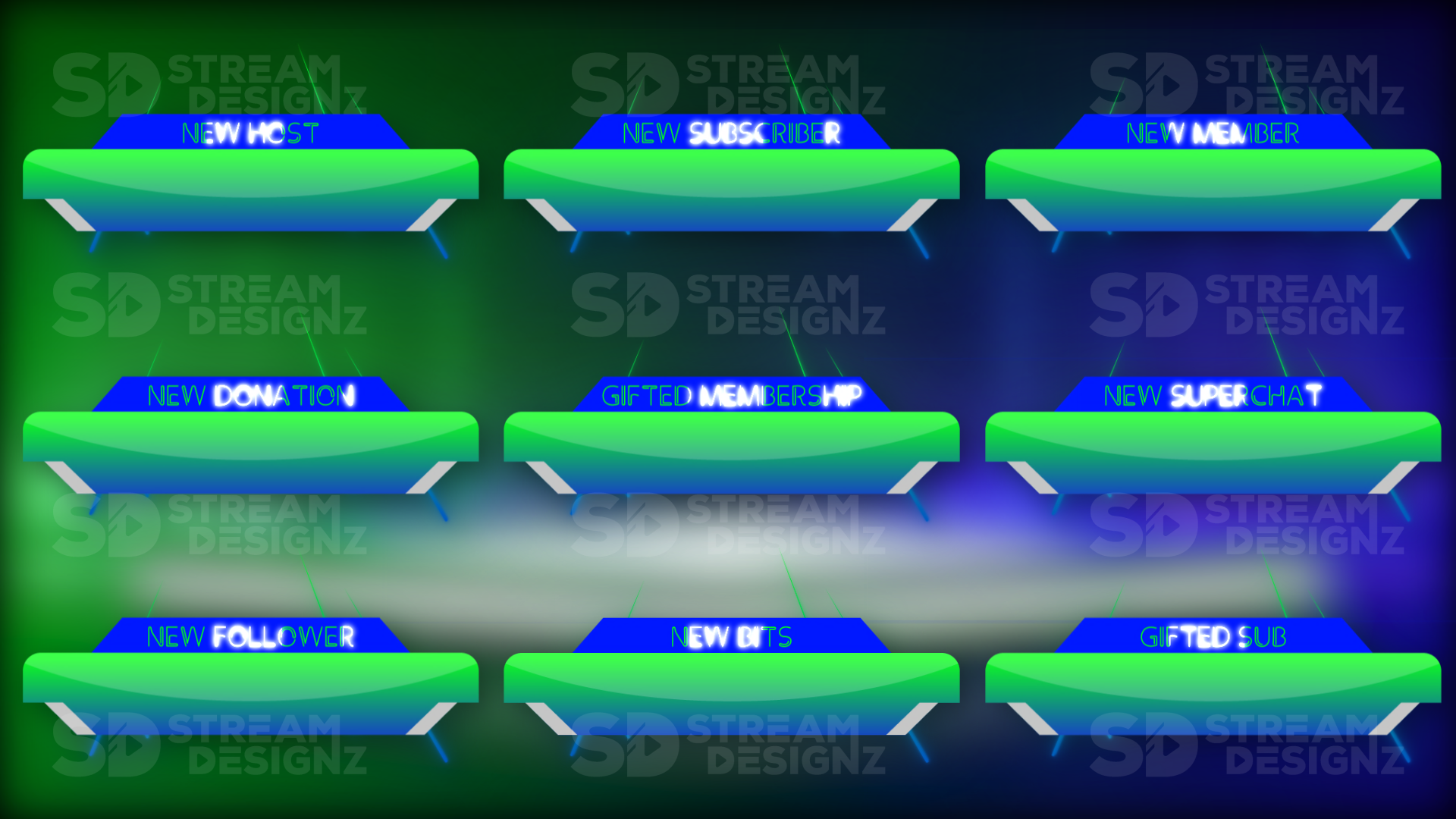 Animated stream alerts neon preview image stream designz