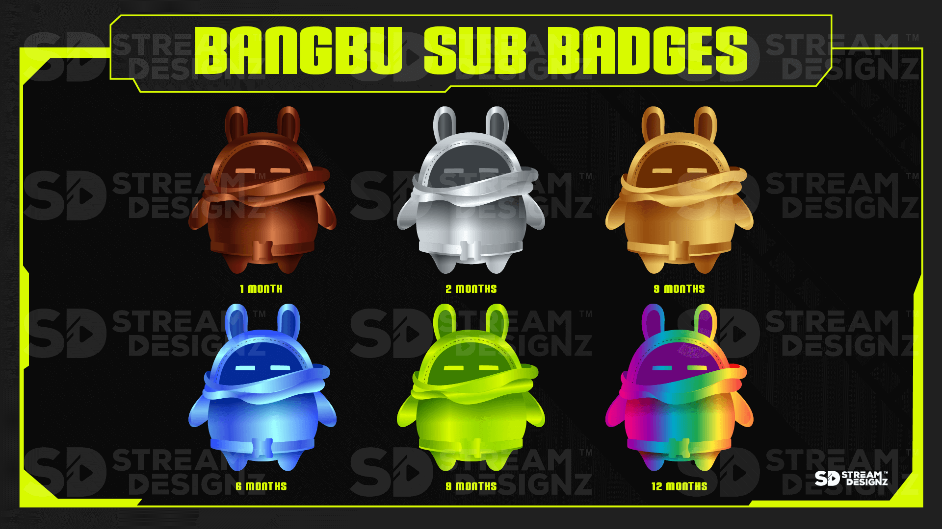 6 pack sub badges preview image banbgu stream designz