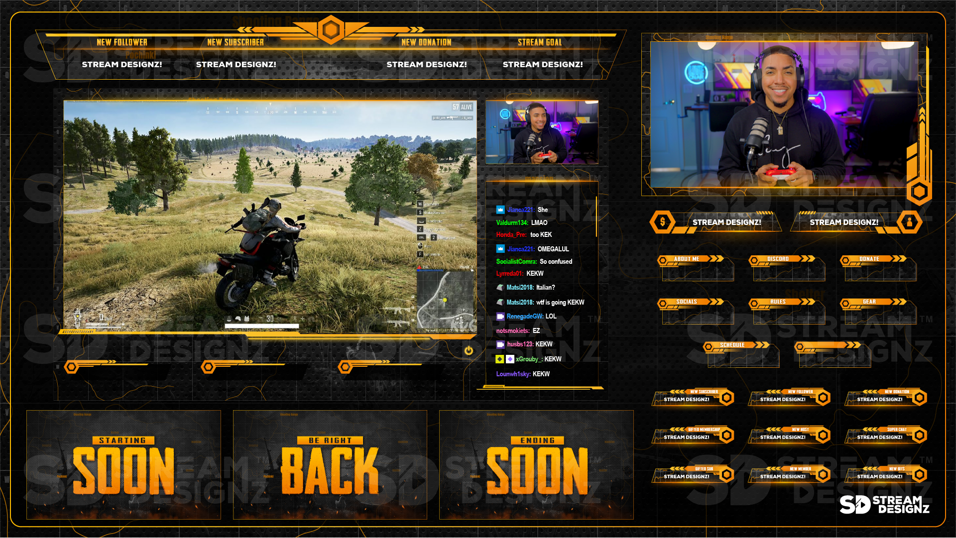 stream overlay package feature image battleground stream designz