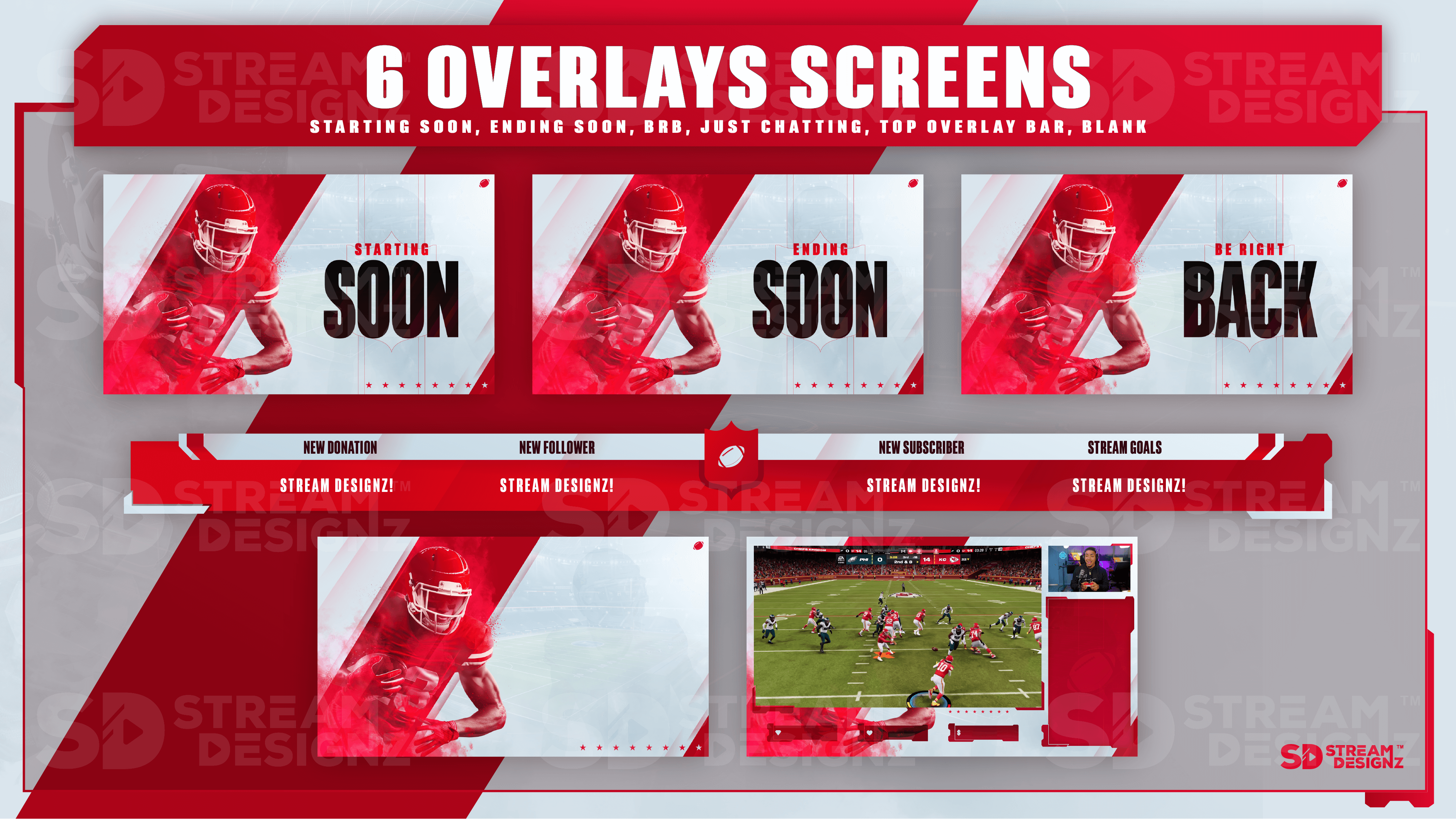 static stream overlay package 6 overlay screens blitz stream designz