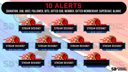 stream overlay package buckets 10 alerts stream designz