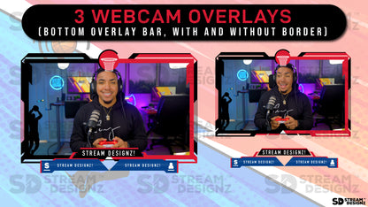 stream overlay package buckets 3 webcam overlays stream designz