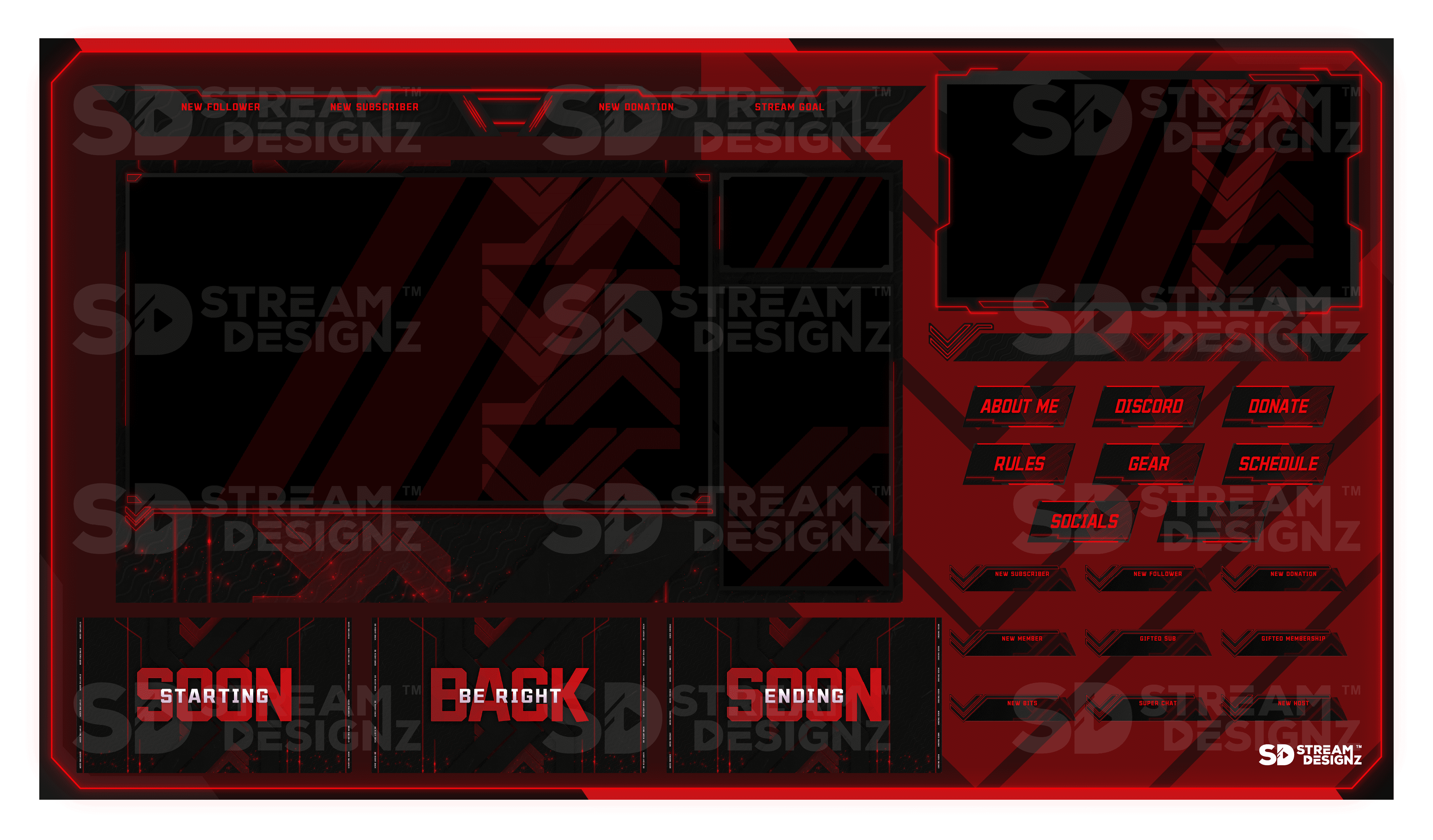 static stream overlay package feature image code red stream designz