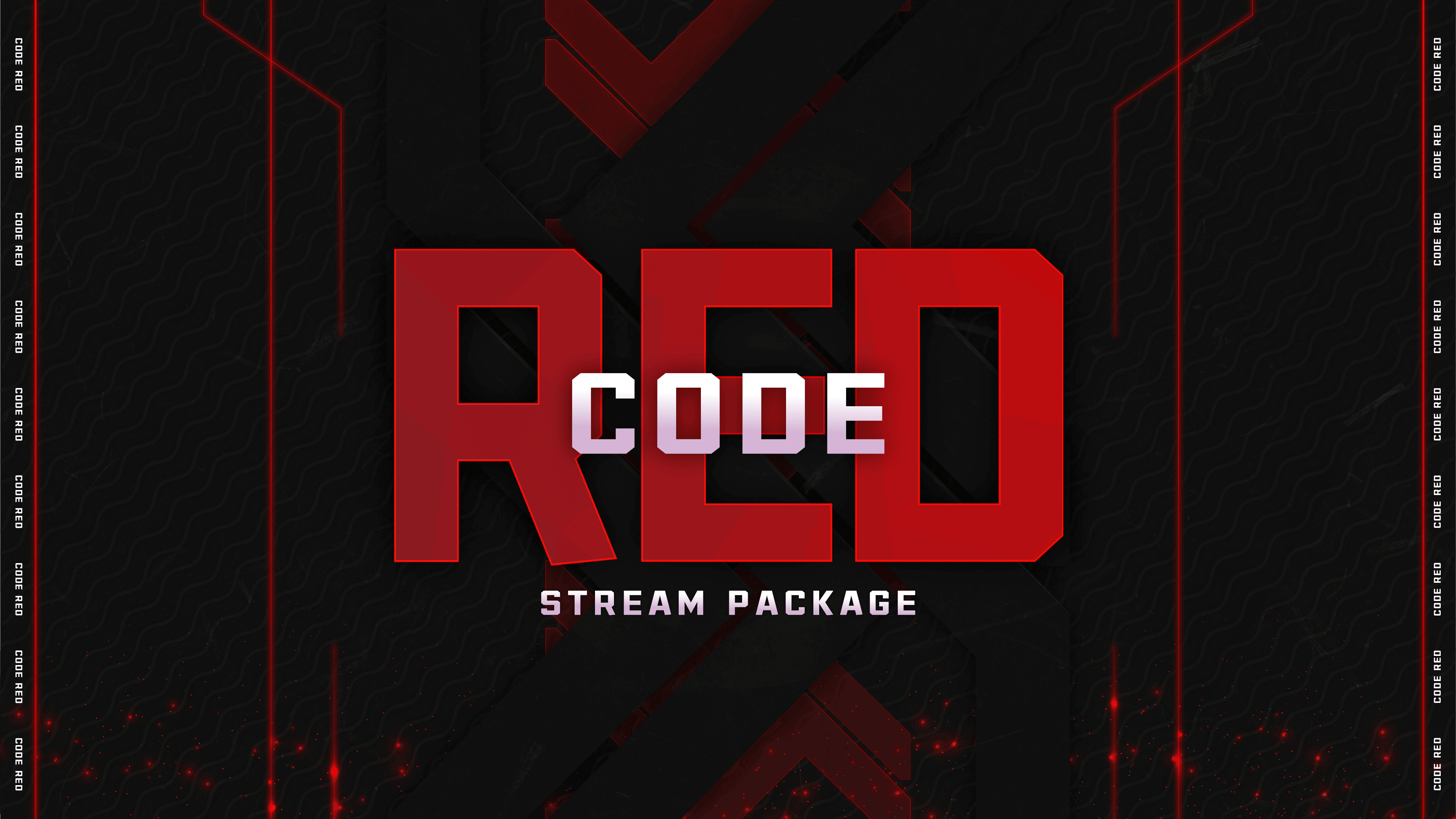 animated stream overlay package thumbnail code red stream designz