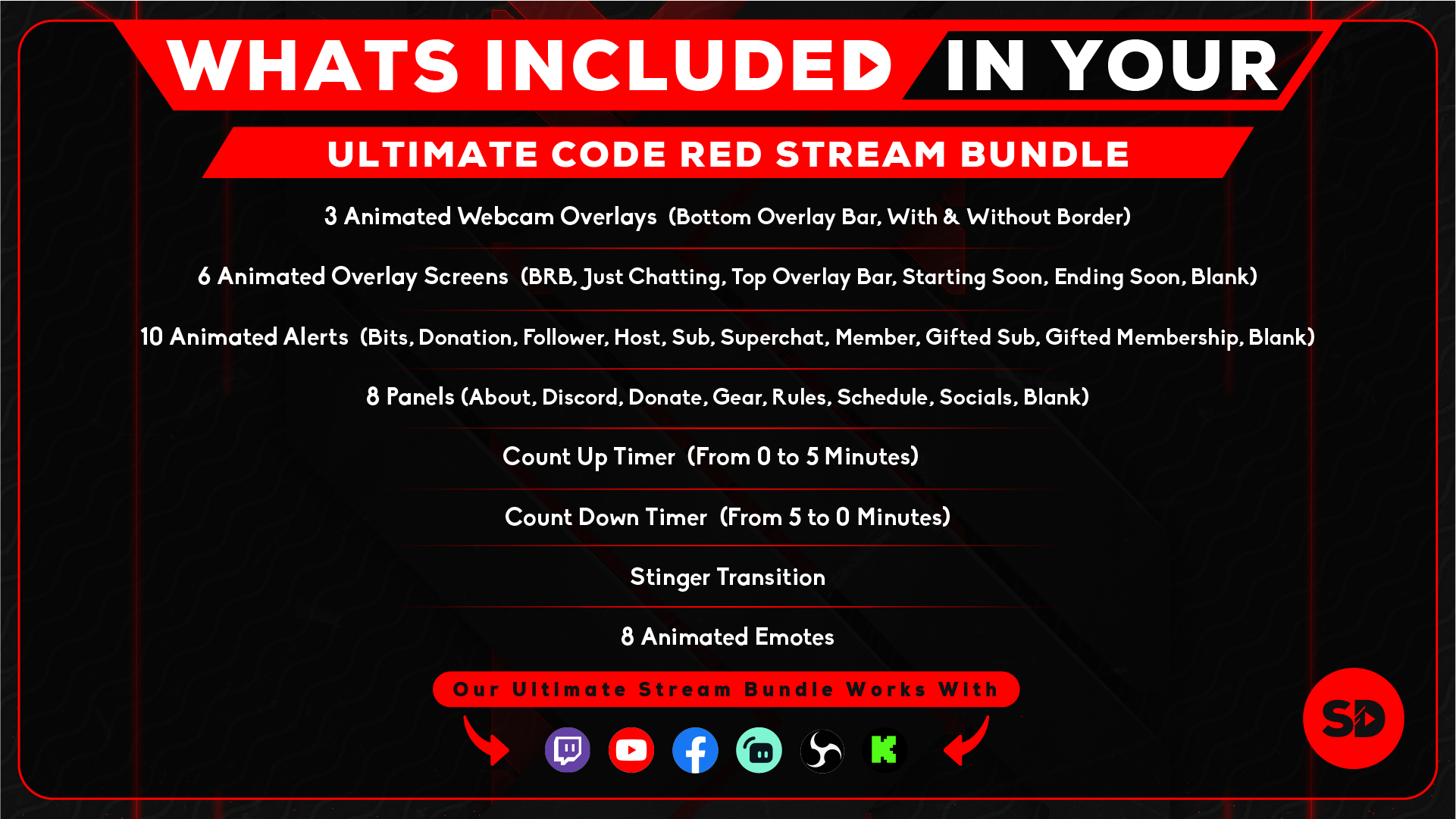 Ultimate stream package whats included in your bundle code red stream designz