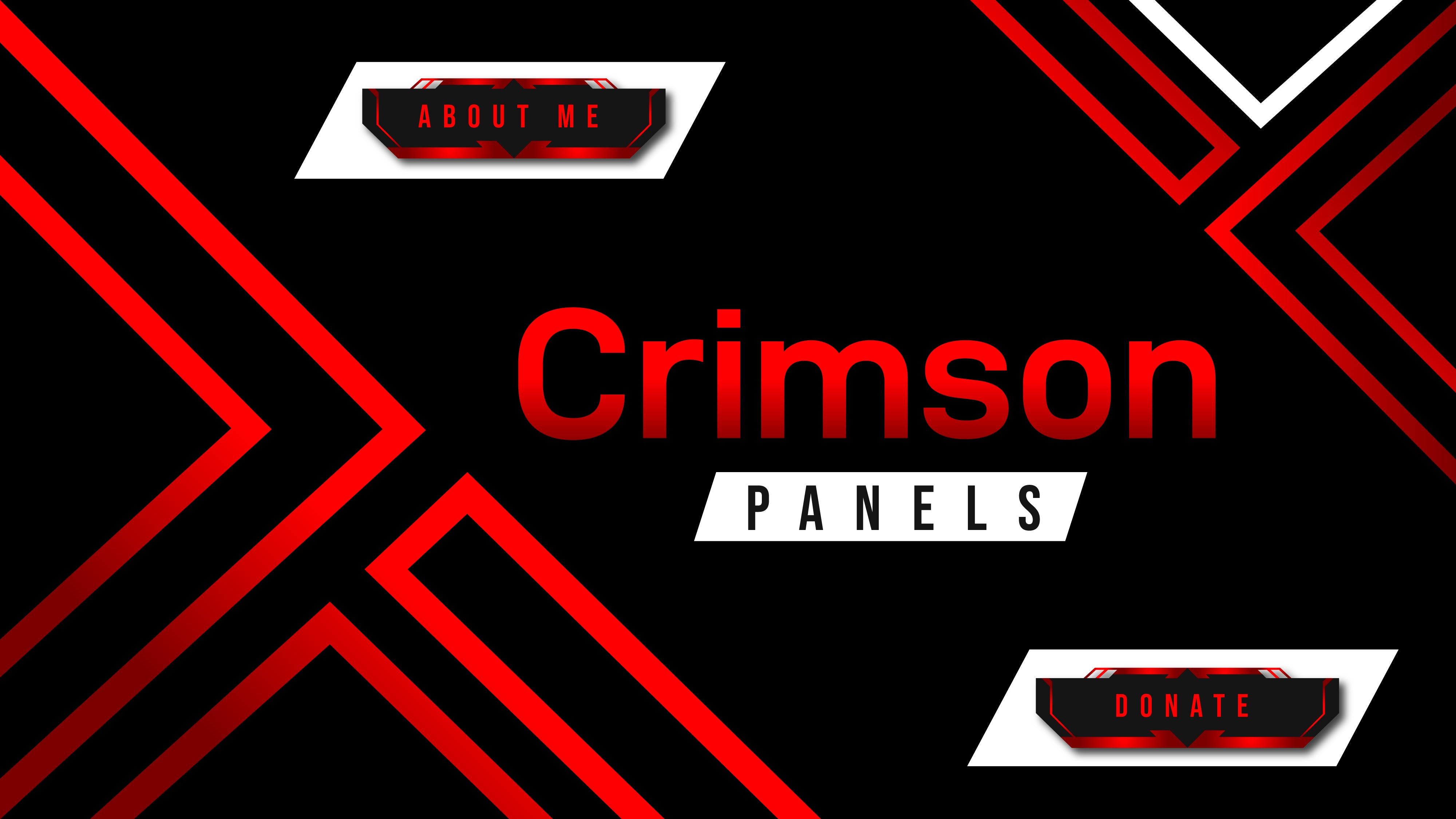 twitch panels crimson thumbnail stream designz