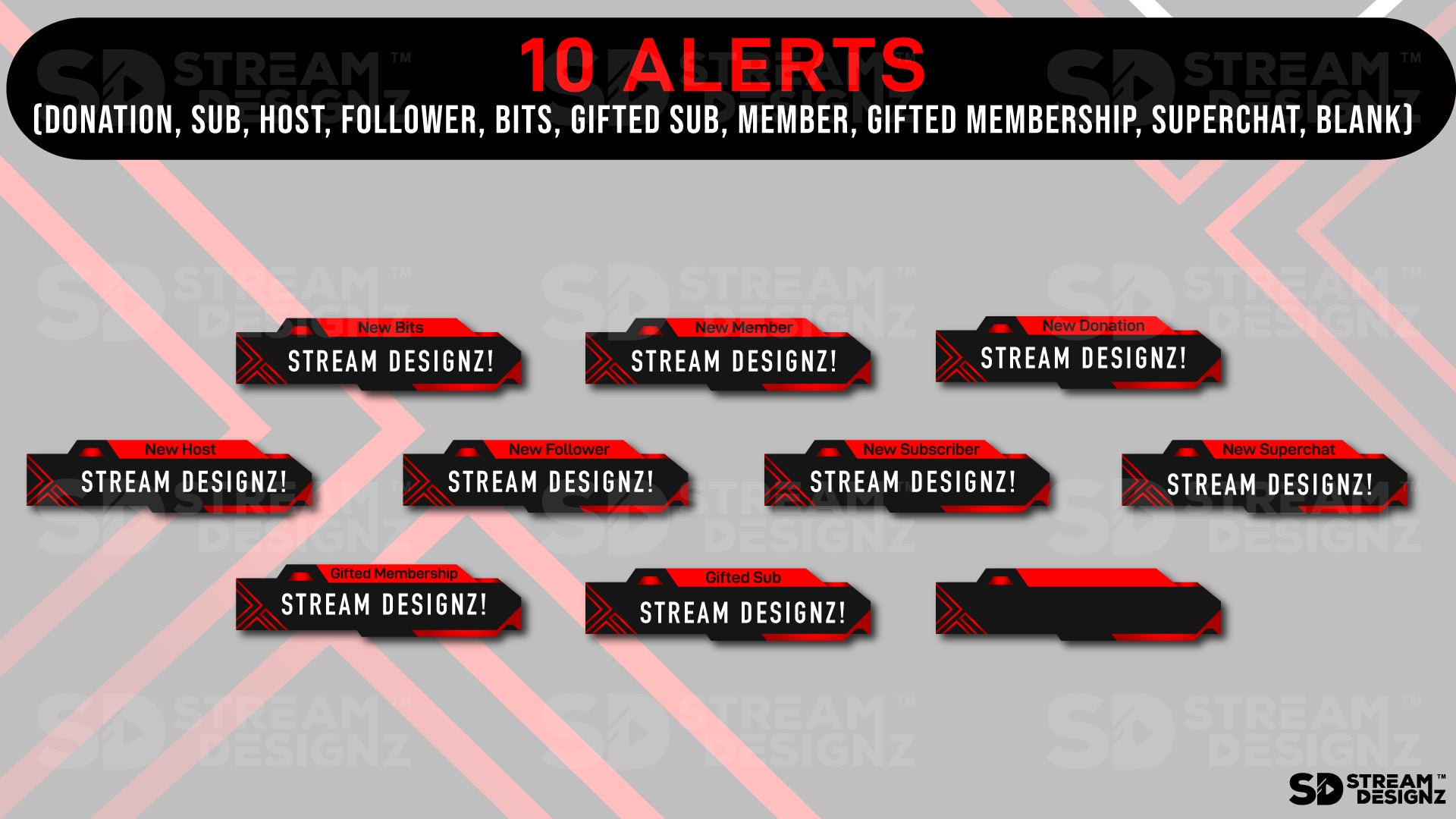 Animated stream alerts crimson 10 alerts preview image stream designz