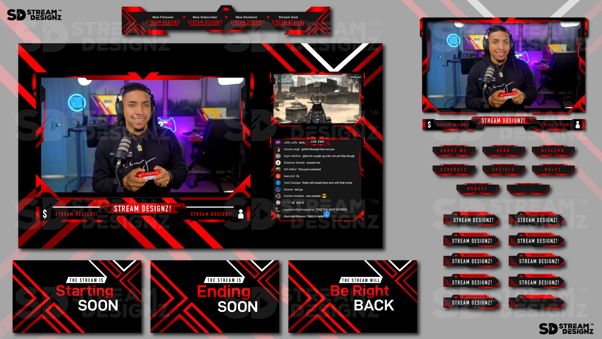 stream overlay package crimson feature image stream designz