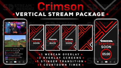 vertical stream overlay package feature image crimson stream designz