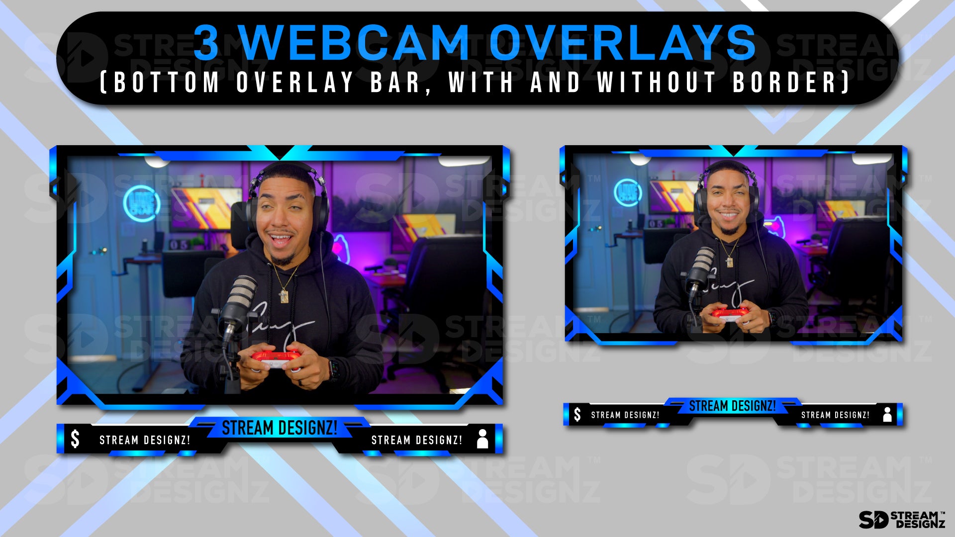 stream overlay package dark wave webcam overlays stream designz