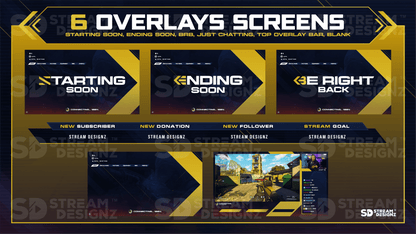 the ultimate stream package 6 overlay screens defiance stream designz
