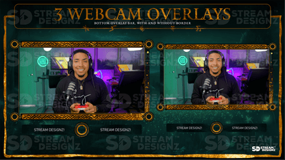 animated stream overlay package 3 webcam overlays eldenlord stream designz