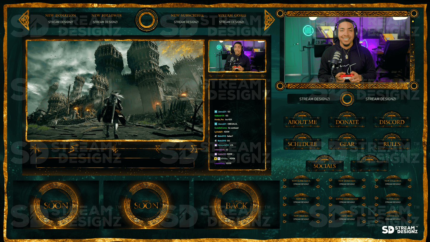 static stream overlay package feature image eldenlord stream designz