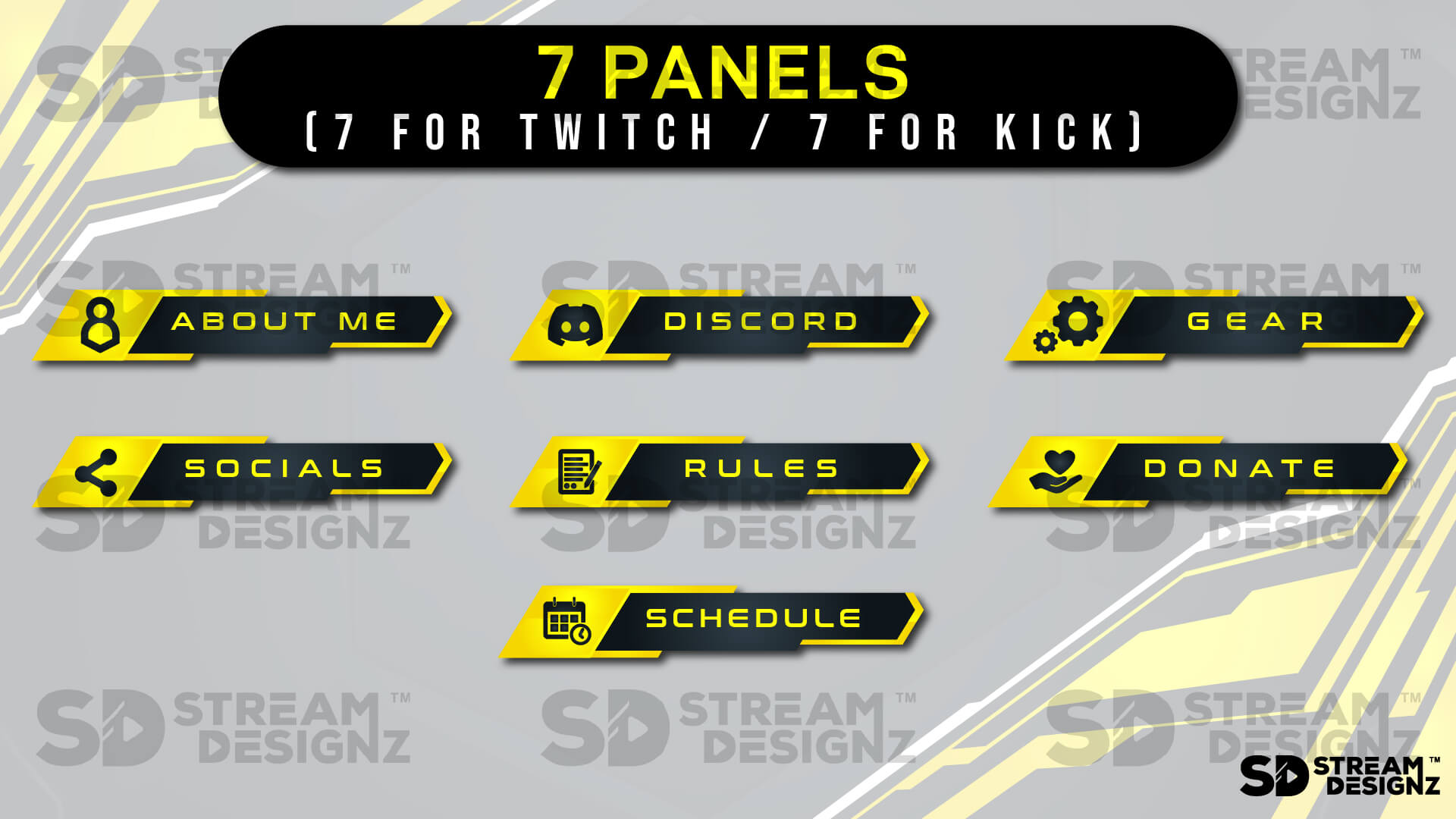 twitch Panels eye of the tiger stream designz