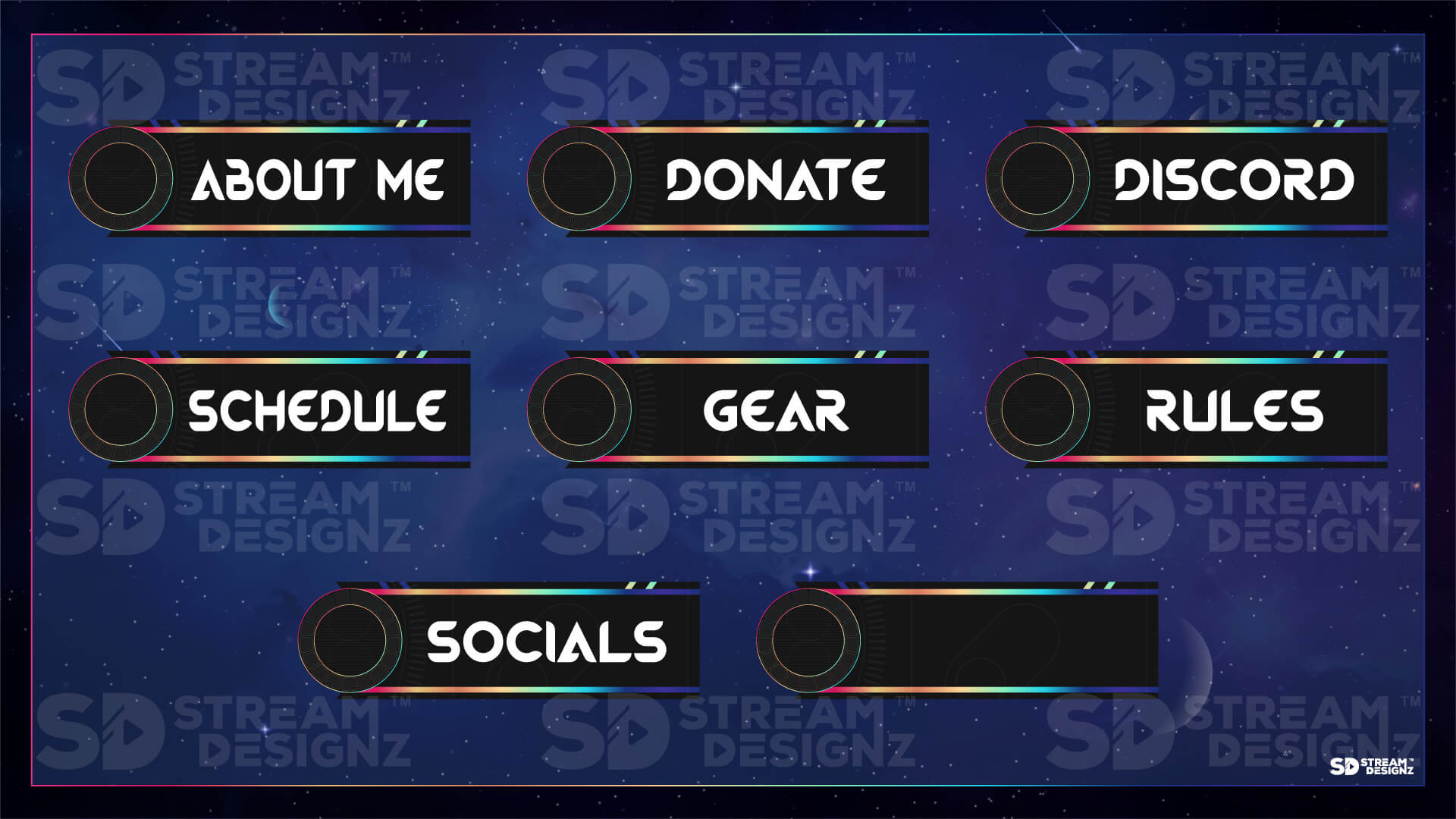 Twitch panels panels preview galaxy stream designz