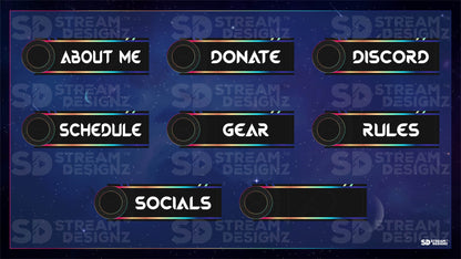 Twitch panels panels preview galaxy stream designz