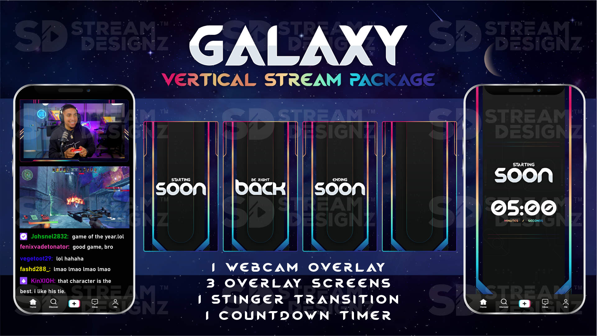 vertical stream overlay package feature image galaxy stream designz