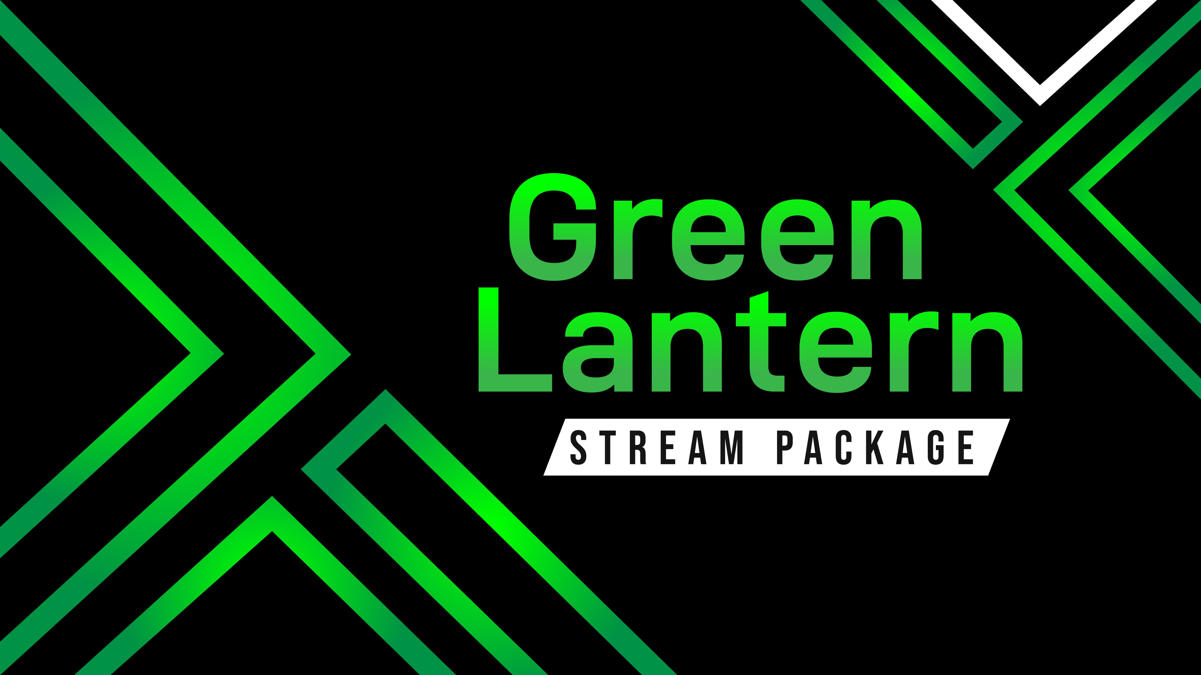 Static stream overlay package green lantern thumbnail stream designz