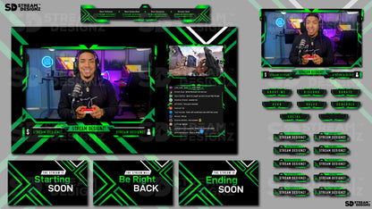 Stream Overlay Package - "Green Lantern" - Stream Designz