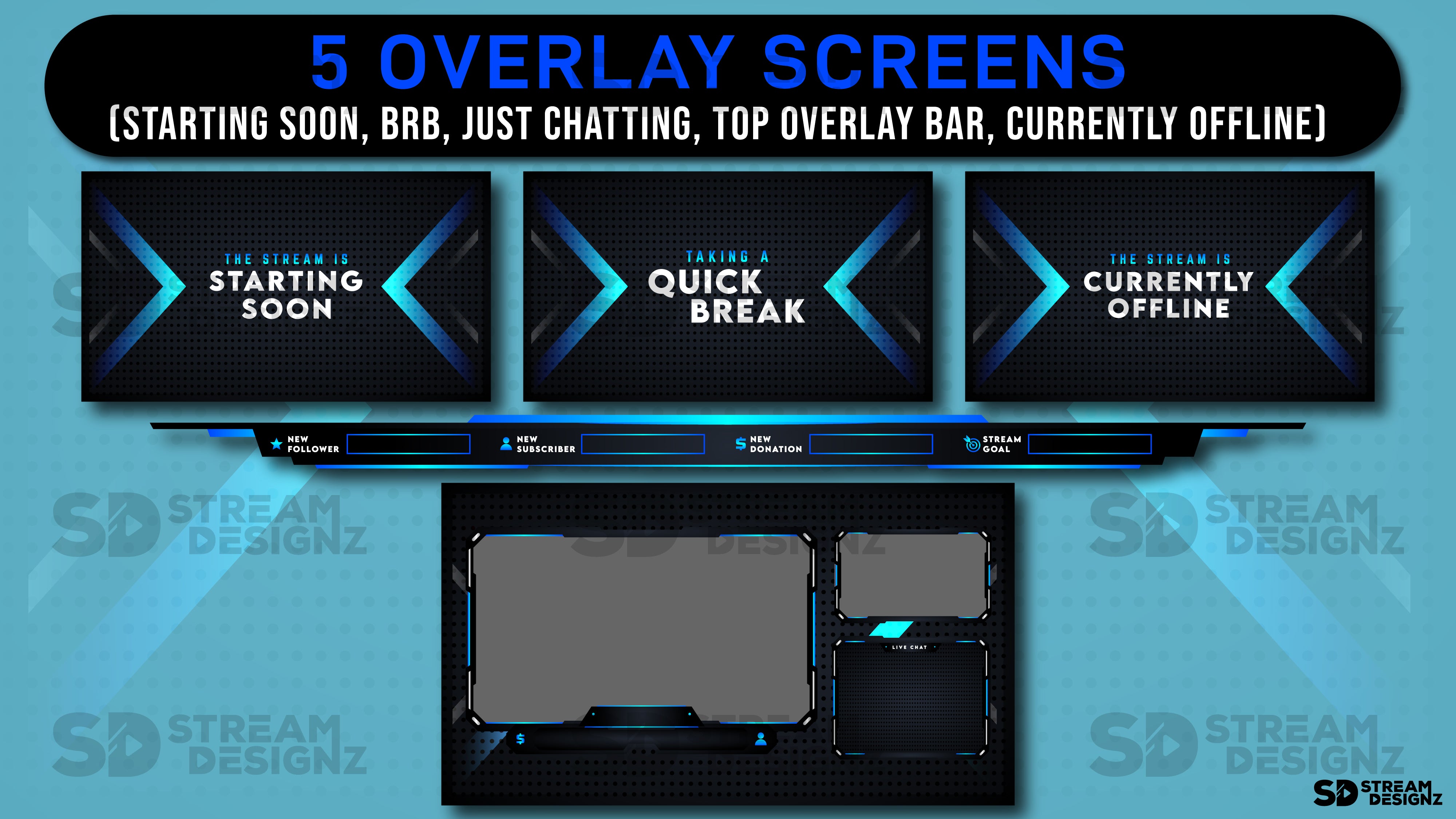 Animated Stream Overlay Package - Horizon | Stream Designz