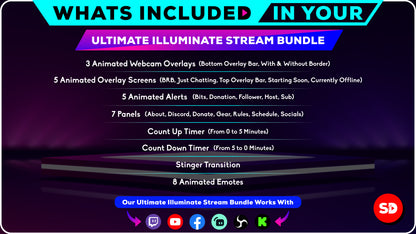 whats included in your package ultimate stream bundle illuminate stream designz