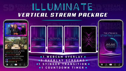 vertical stream overlay package feature image illuminate stream designz