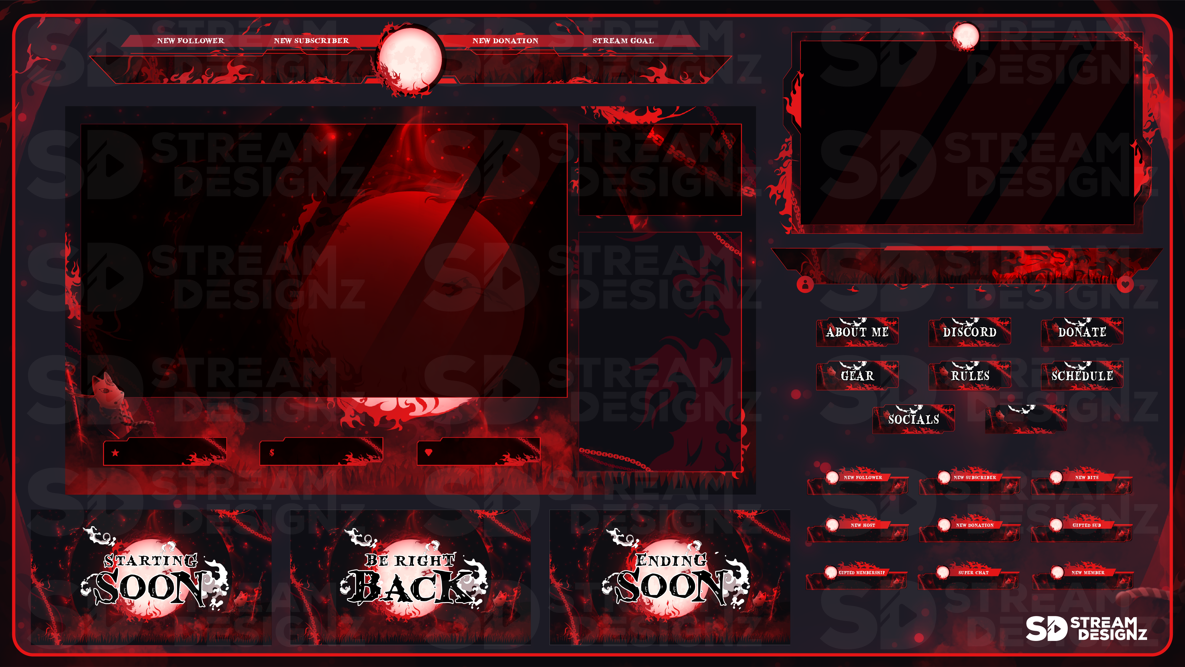 static stream overlay package feature image katana stream designz