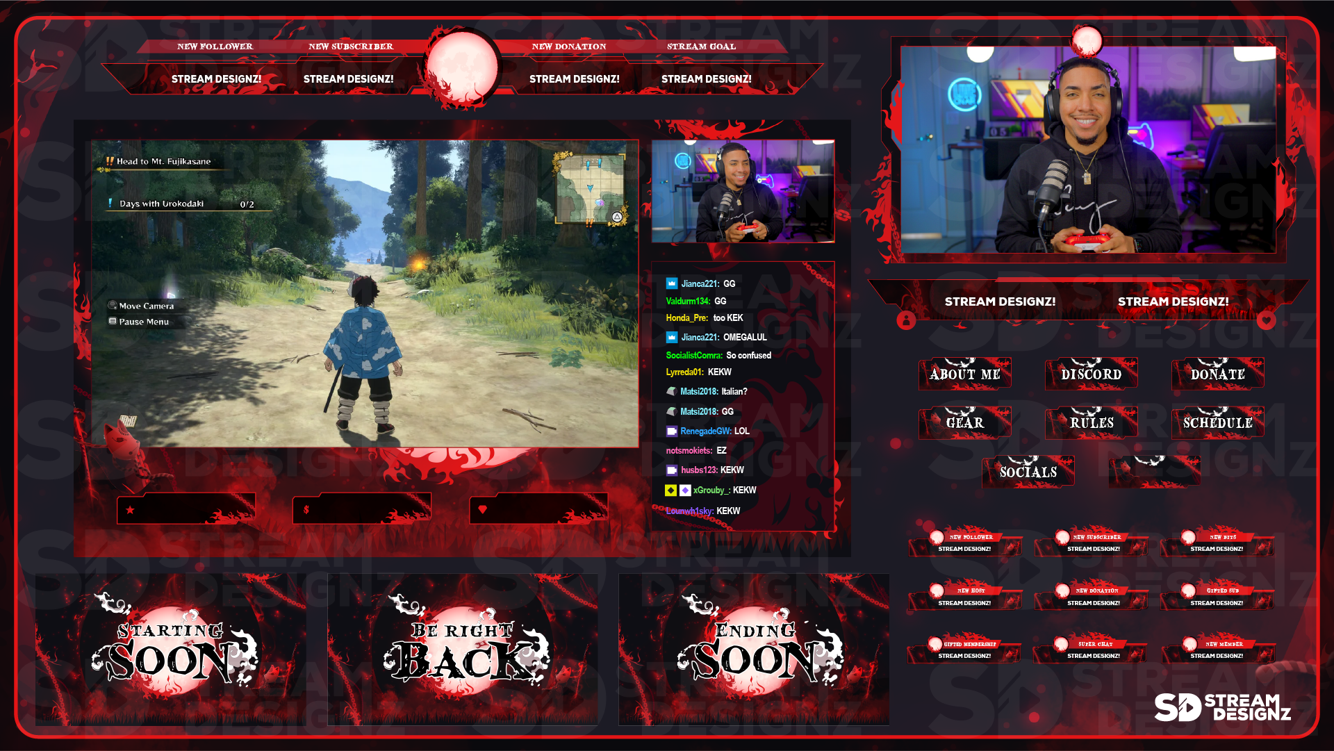 stream overlay package feature image katana stream designz