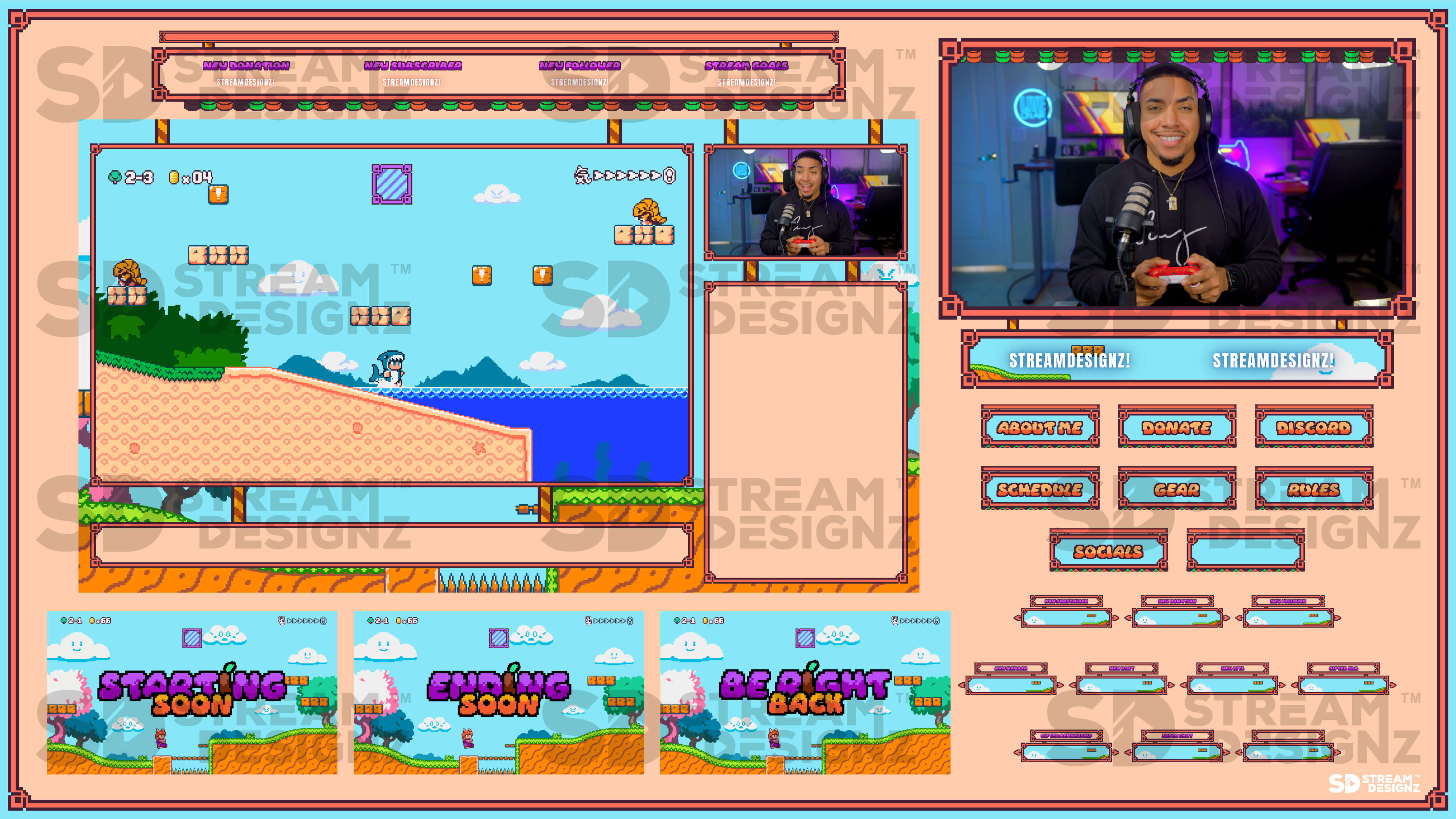 animated stream overlay package feature image kitsune stream designz