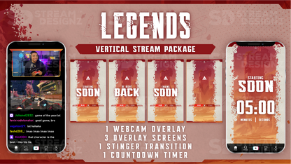 vertical stream overlay package feature image legends stream designz