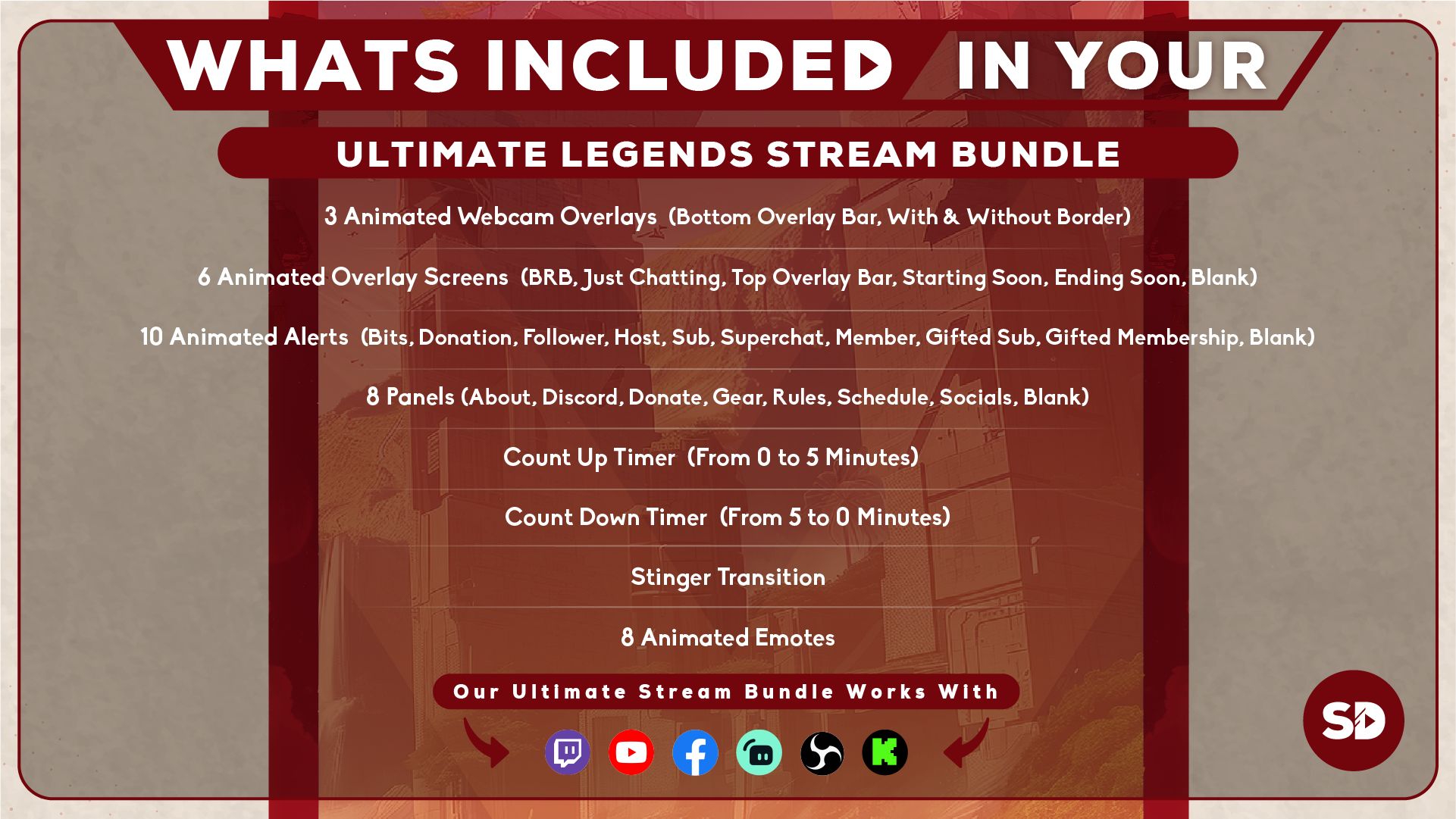 Ultimate stream package whats included in your bundle legends stream designz