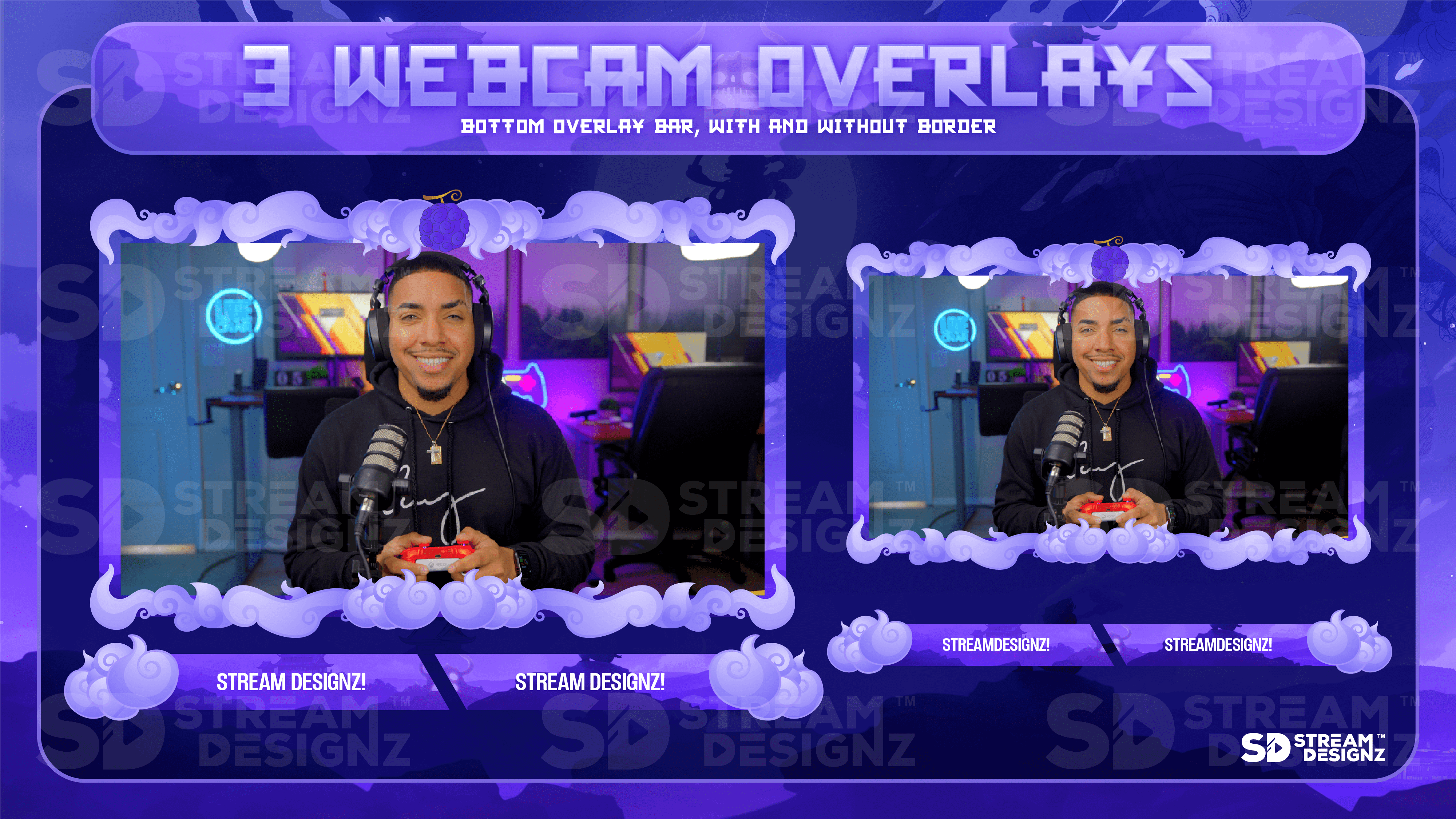 the ultimate stream package 3 webcam overlays luffy stream designz