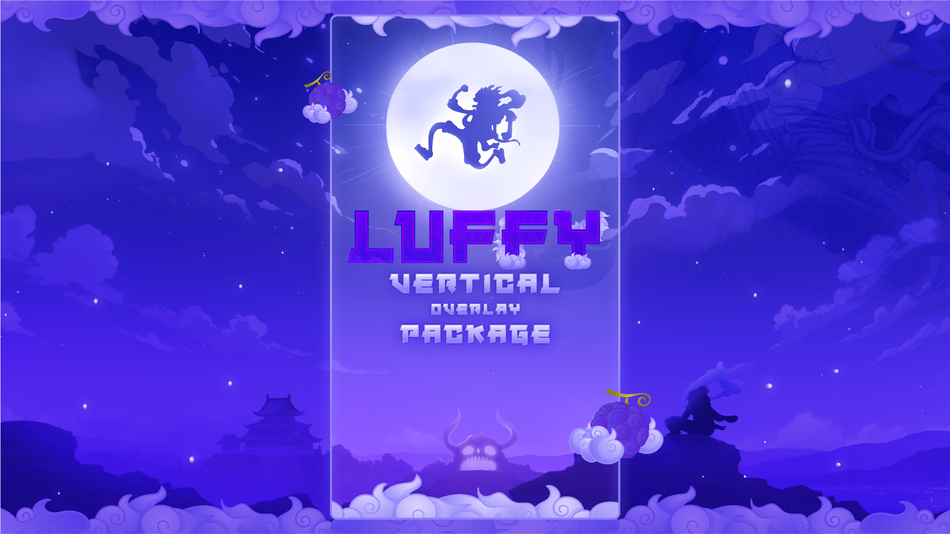 vertical stream overlay package thumbnail luffy stream designz