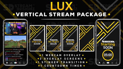 vertical stream overlay package feature image lux stream designz