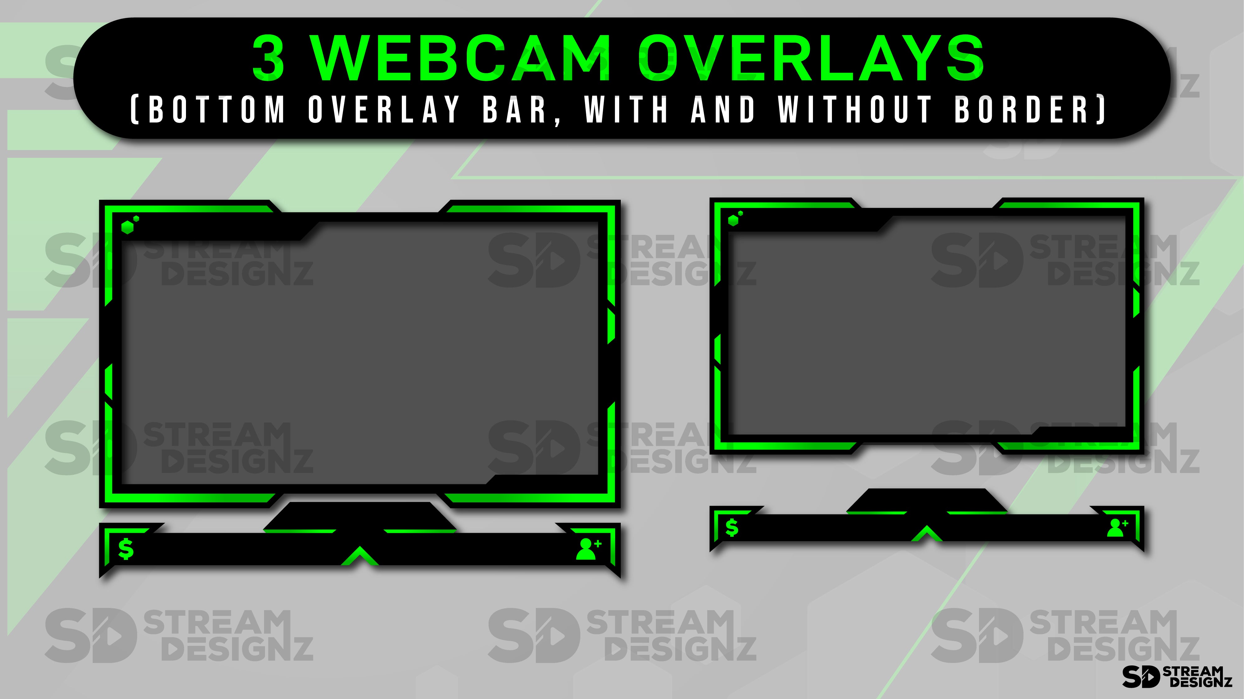 Animated Stream Overlay Package - Matrix 