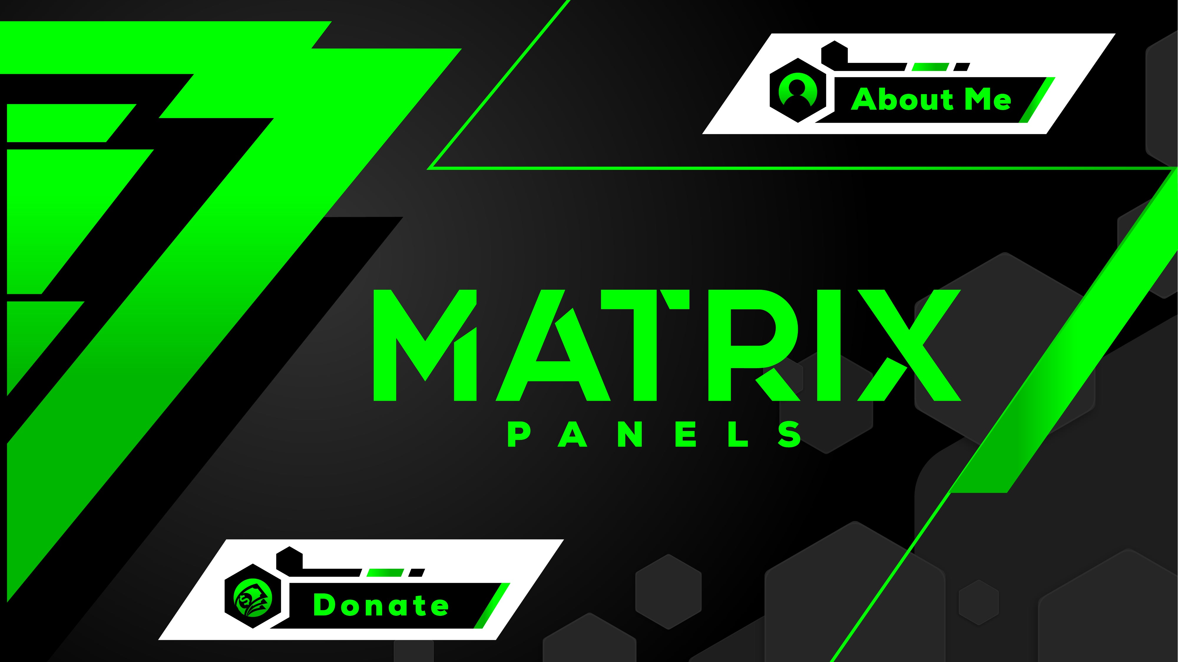 Twitch panels matrix thumbnail stream designz