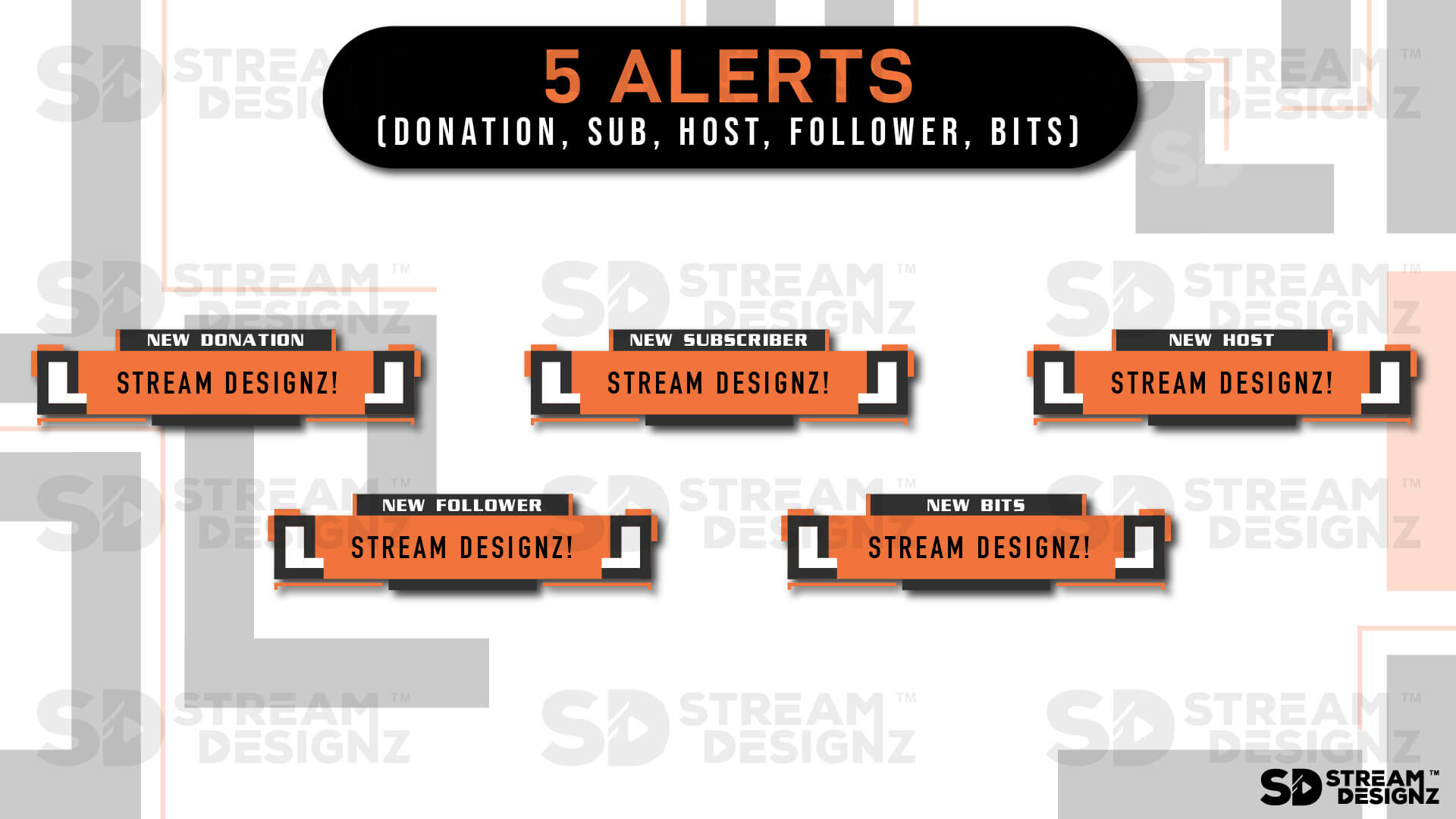 Static Stream Overlay Package Maze 5 alerts Stream Designz