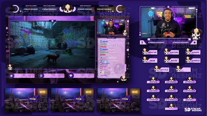 stream overlay package midnight lofi feature image stream designz