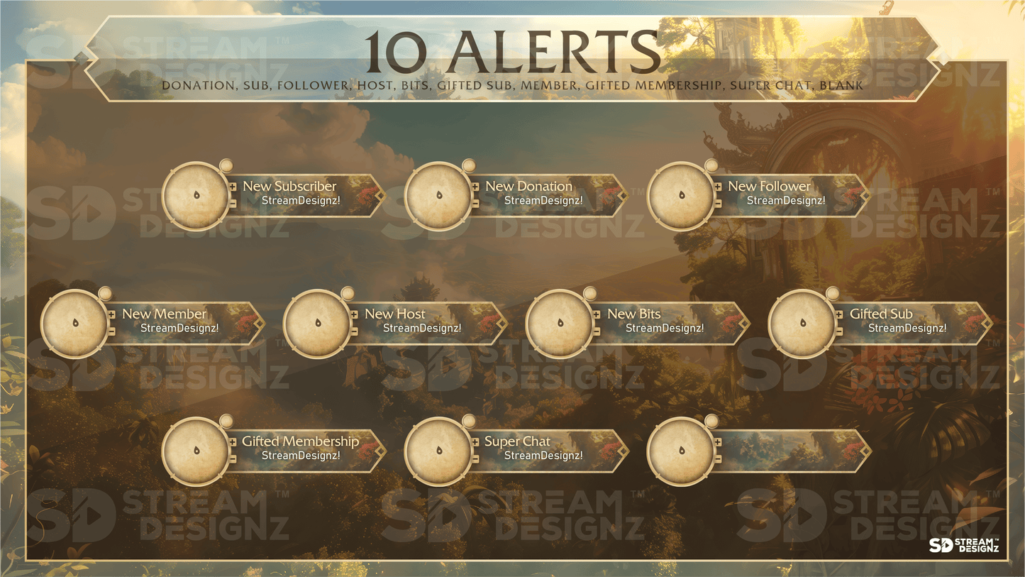 animated stream overlay package 10 alerts odyssey stream designz