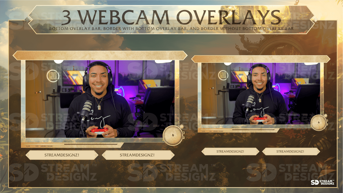 animated stream overlay package 3 webcam overlays odyssey stream designz