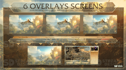 static stream overlay package 6 overlay screens odyssey stream designz