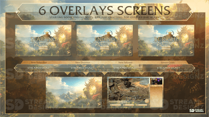 animated stream overlay package 6 overlay screens odyssey stream designz