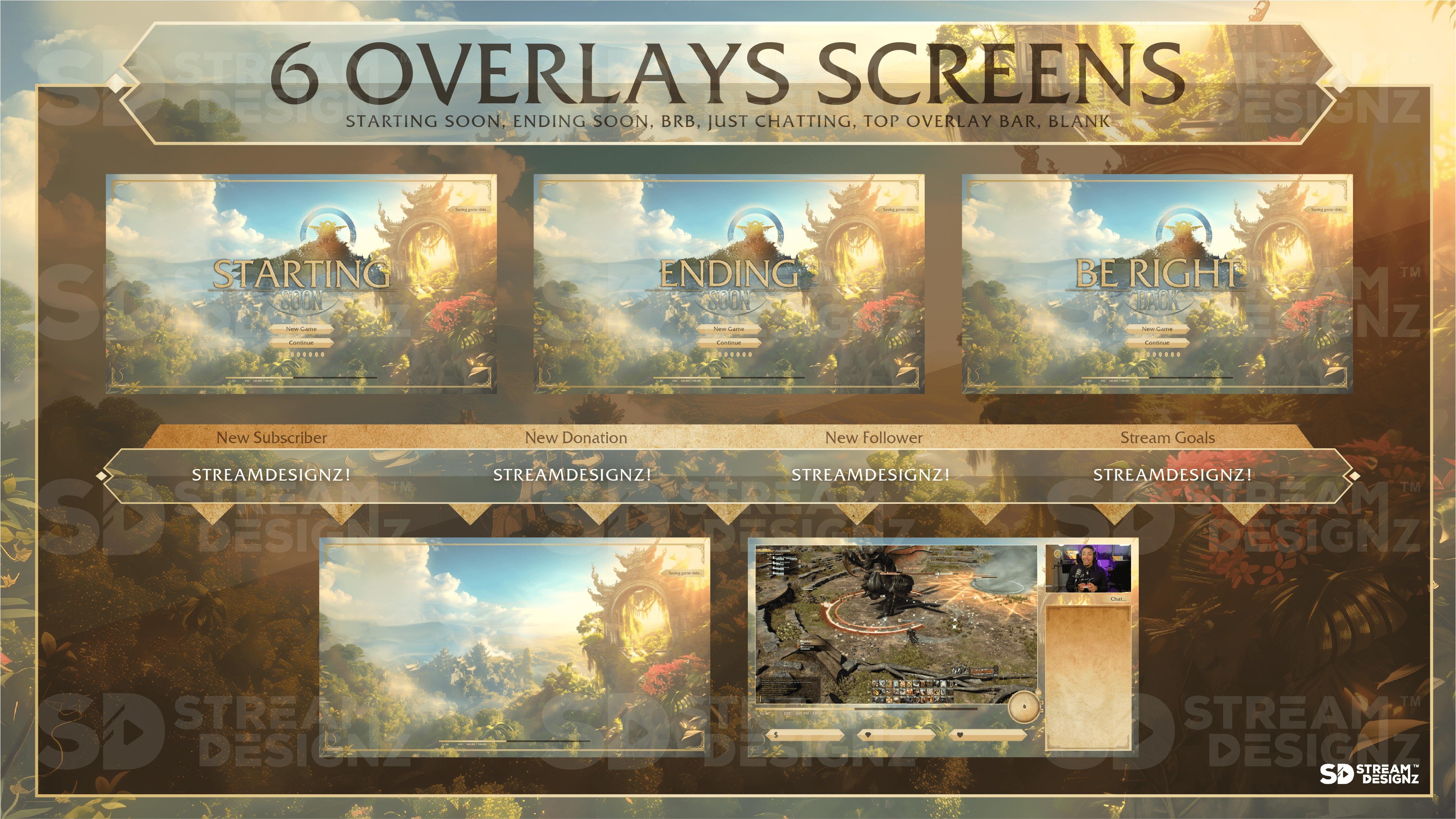 the ultimate stream package 6 overlay screens odyssey stream designz