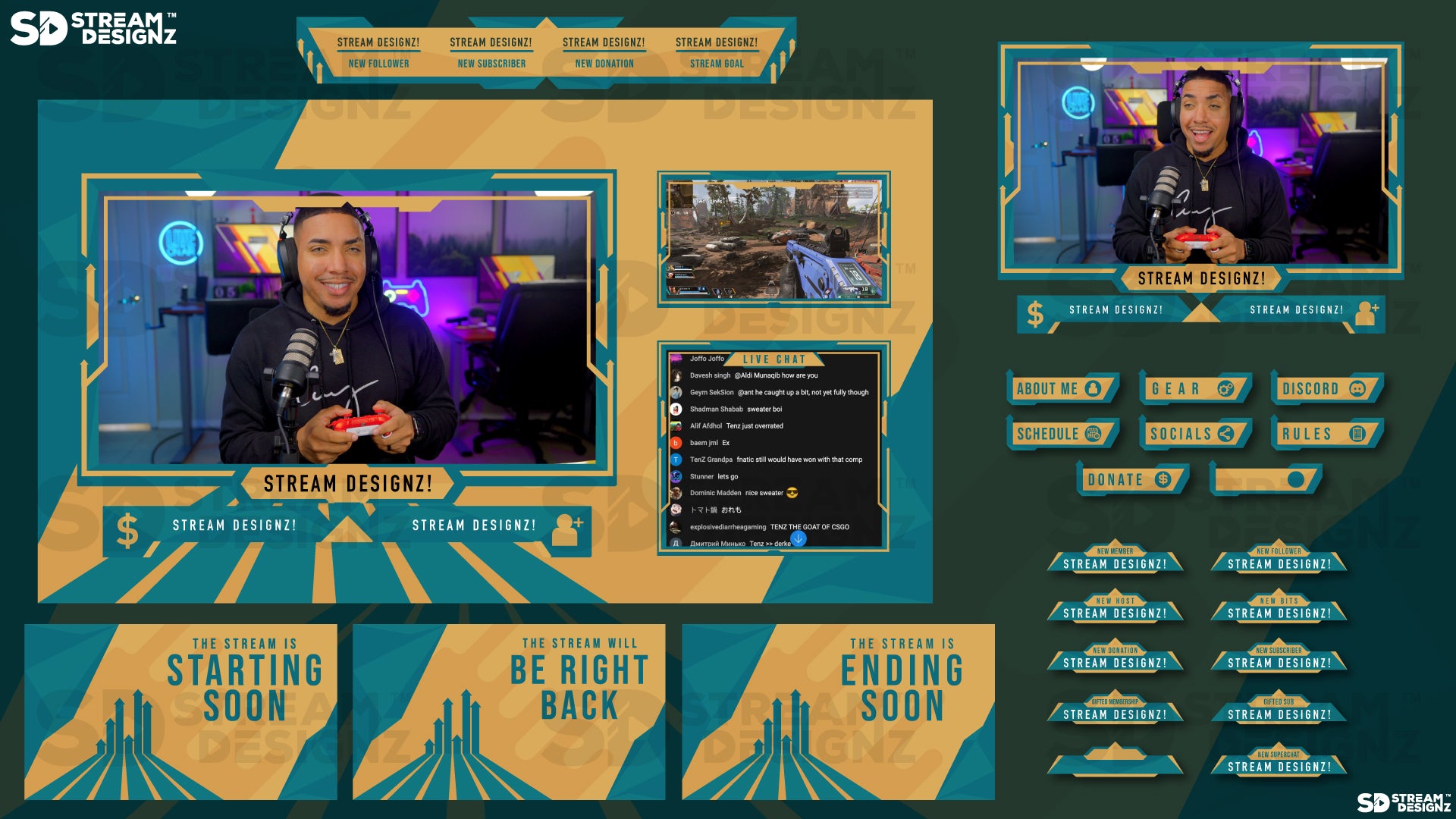 stream overlay package on the rise feature image stream designz