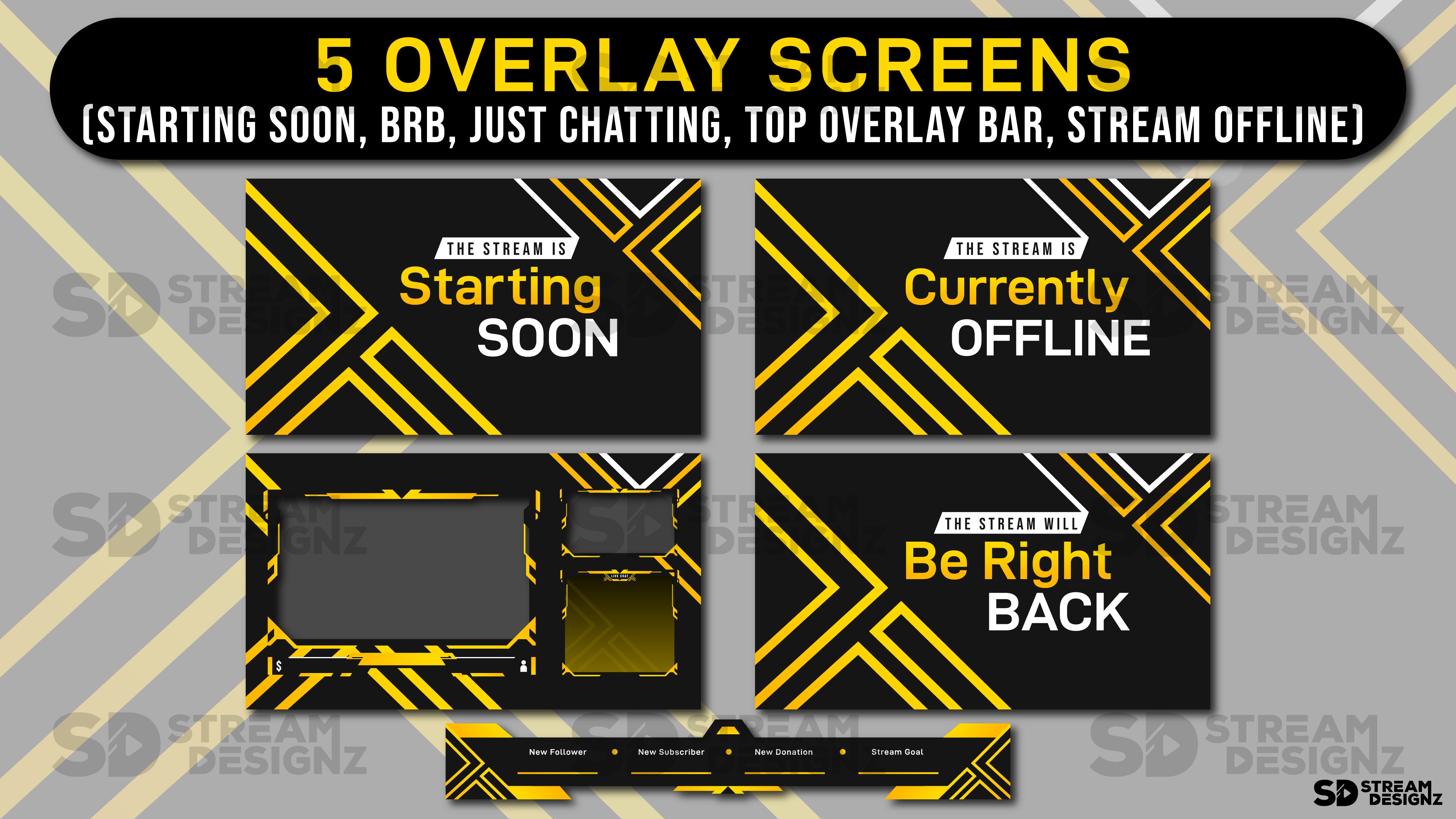 Stream Overlay Package - "Lux" - Stream Designz